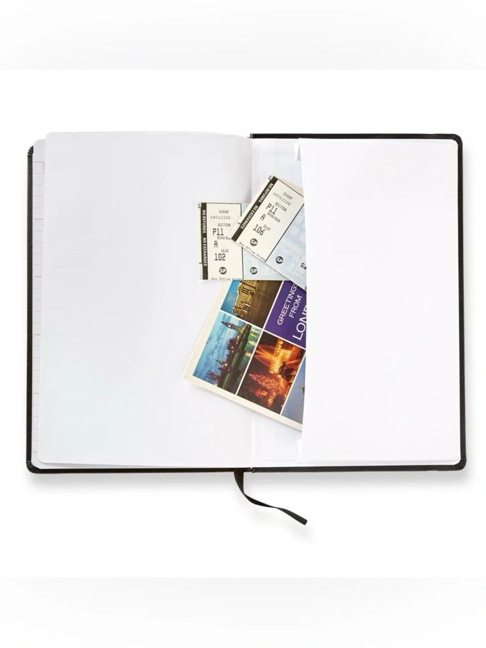 Levenger Luxe Leather 5-Year Journal Black Hardcover Binding